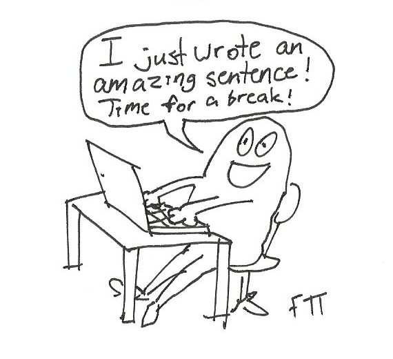 I wrote amazing sentence